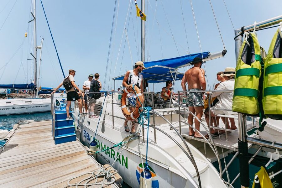 Costa Adeje: Whale Watching Catamaran Tour with Drinks - Drinks, sandwiches, and the practical comforts