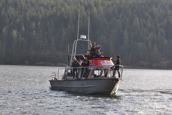 Covered Boat Whale Watching 4-Hour Tour from Campbell River - Passing Cape Mudge Lighthouse on Quadra Island