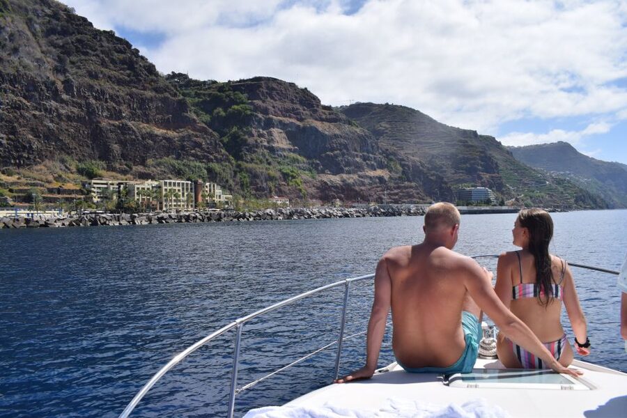 Madeira: Whale and Dolphin Watching Private Cruise - A swim stop with snorkeling gear included