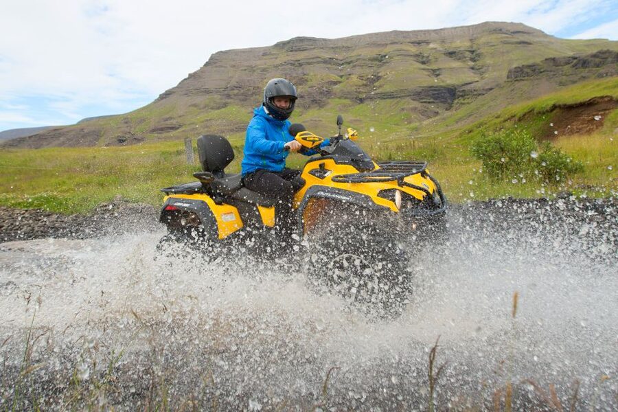 Reykjavik: ATV Ride & Whale Watching Boat Tour - One hour of riding, with a big view at the top