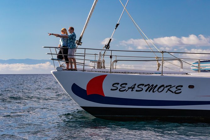 Sunset Cruise with the Whales on our Sailing Catamaran - Searching for humpbacks off the Kohala Coast