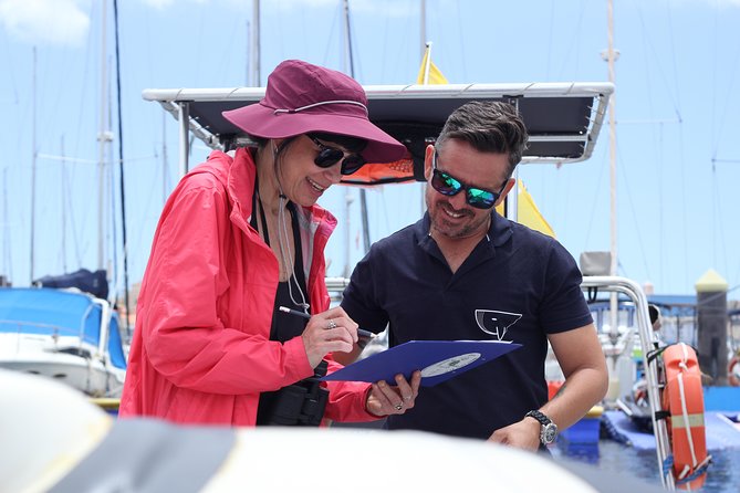 Whale Watching and Marine Science Tour - Hearing the ocean through a hydrophone